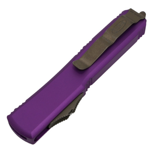 Microtech Ultratech Tanto, Violet Aluminum / Bronze Apocalyptic M390 - 123-13APVI