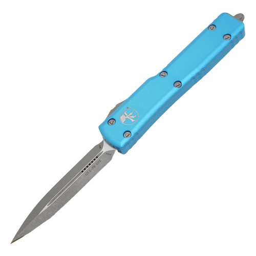 Microtech UTX-70 Double Edge, Turquoise Aluminum / Apocalyptic M390 - 147-10APTQ