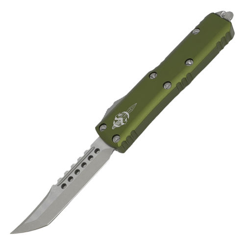 Microtech UTX-85 Hellhound Signature Series, OD Green Aluminum / Stonewash M390 - 719-10ODS