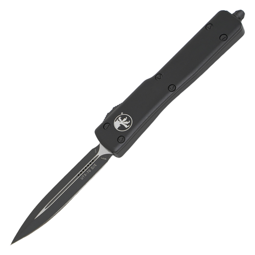 Microtech UTX-70 Double Edge Tactical, Black Aluminum / Black M390 - 147-1T