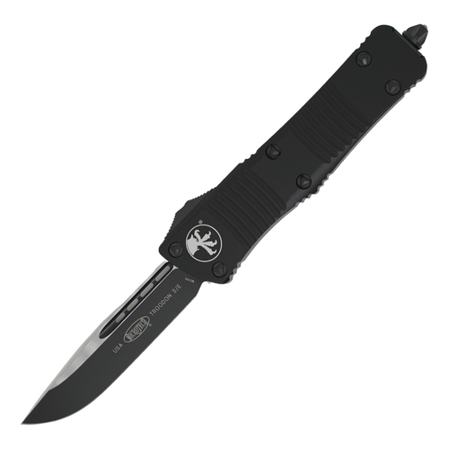 Microtech Troodon Drop Point Tactical, Black Aluminum / Black M390 - 139-1T