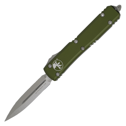 Microtech Ultratech Double Edge, OD Green Aluminum / Stonewash M390 - 122-10OD
