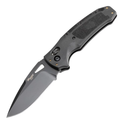 Hogue Sig K320 Manual Drop Point, Black Polymer / Black Cerakote CPM-S30V - 36370