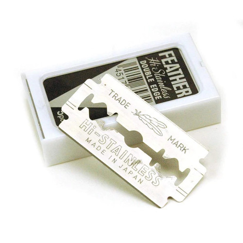 Feather Hi-Stainless Safety Razor Blades, 5pk