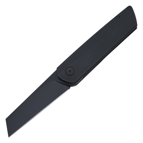 Brian Brown Finch, Blacked Out Titanium, Blue Stand Offs / Black PVD M390 - 002