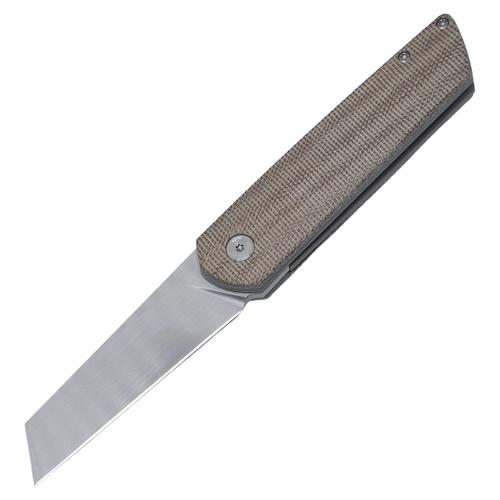 Brian Brown Finch, Brown Canvas Micarta / Hand Rubbed M390 - 006