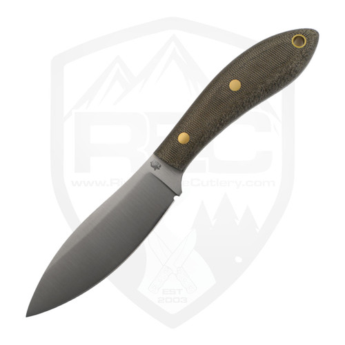 LT Wright Knives Large Northern Hunter Matte Green Micarta, High Saber Ground AEB-L