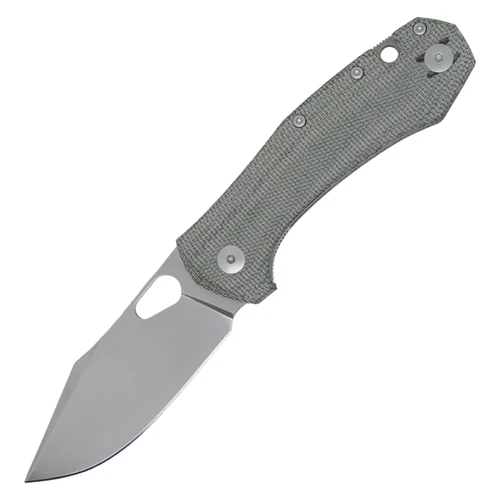 GiantMouse Atelier, Green Canvas Micarta / Satin Elmax