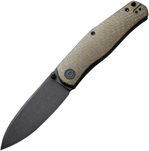 Civivi Sokoke, Green Burlap Micarta / Black Stonewash 14C28N - C22007-2