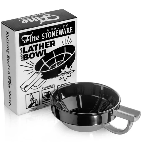 Fine Accoutrements Lather Bowl, Black & Grey