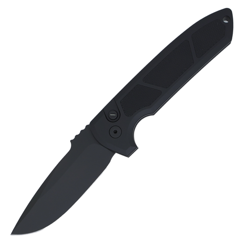 ProTech Rockeye Operator, Textured Black Aluminum / Black DLC CPM D2 - LG307D2