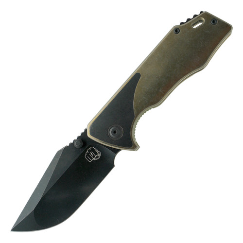 Something Obscene Co. J-Cape V-4, Bronze Ano-Blackwash Inlay / Blackwash CPM-20CV
