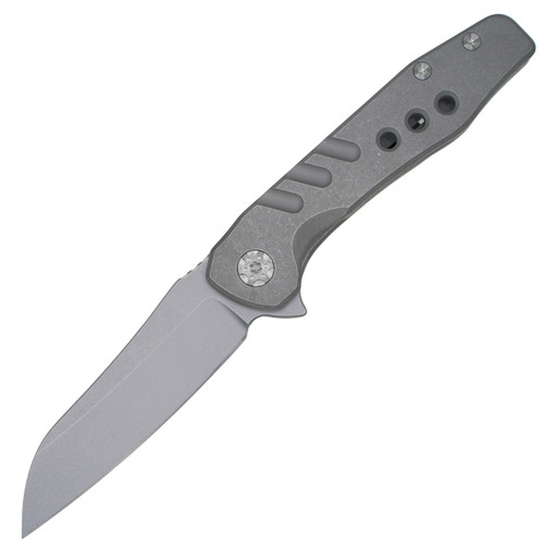 Smock Knives SK45, Stonwash Titanium / Blasted AEB-L