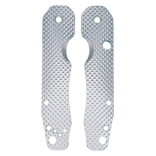 Smock Knives Textured Titanium Scales for Spyderco Smock, Silver