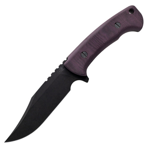 Hinderer Knives Ranch Bowie, Burgundy Micarta / Battle Black CPM-3V