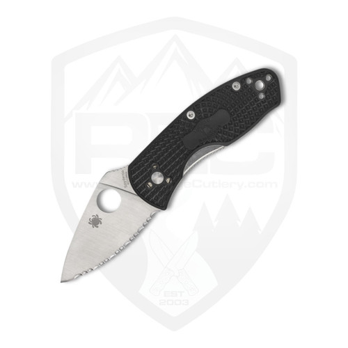 Spyderco Ambitious Lightweight, Black FRN / Satin Serrated 8Cr13MoV - C148SB