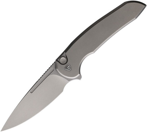 Ferum Forge Stinger Button Lock, Blasted Titanium / Blasted Nitro-V