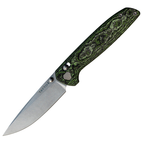 Tactile Knife Co Maverick, Milled Jungle Wear Carbon Fiber / Stonewash CPM Magnacut
