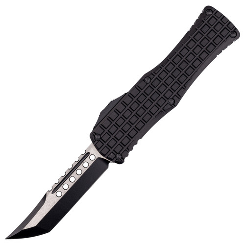 Microtech Hera HellHound Frag Tactical Signature Series, Black Aluminum / Black M390 - 919-1TFRS