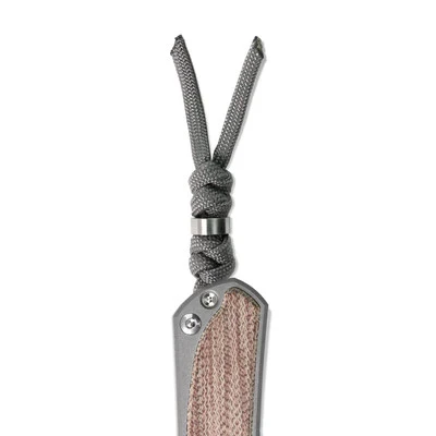 Chris Reeve Lanyard, Charcoal w/ Silver Bead for Large Sebenza