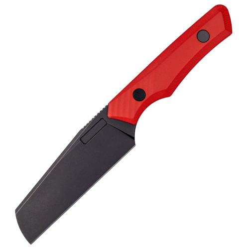 Vero Axon Fixed Blade, Red G10 / Blackwash M390