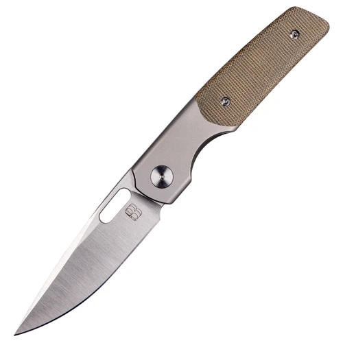 BergBlades Sweeney, Titanium-Green Micarta / Satin CPM 20CV