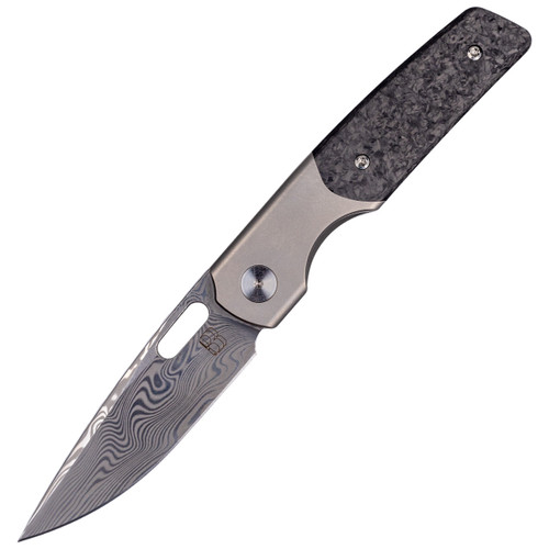 BergBlades Sweeney, Titanium- Carbon Fiber / Damasteel