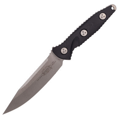 Microtech SOCOM Alpha Drop Point, Black G-10 / Apocolyptic M390 - 113-10AP