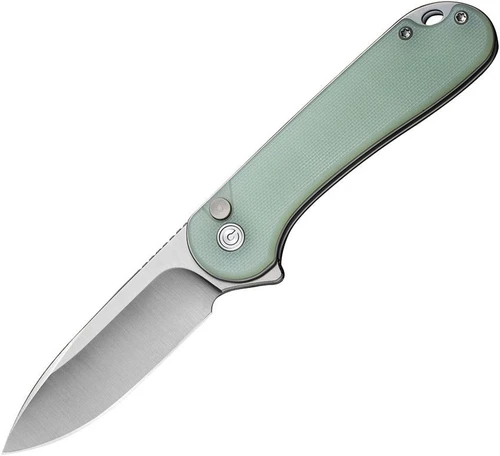 Civivi Button Lock Elementum II, Jade G10 / Satin Drop Point Nitro-V - C18062P-2