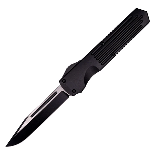 Prometheus Design Werx Audax OTF, Black Aluminum / Two Tone M390