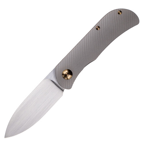 Trevor Burger Custom EXK Spear Point CFL, Milled Titanium / Hand Rubbed Satin M390