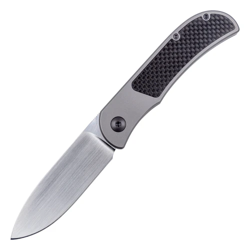Trevor Burger Custom LEXK Spear Point SFL, Titanium-Carbon Fiber Inlay / Hand Rubbed Satin M390