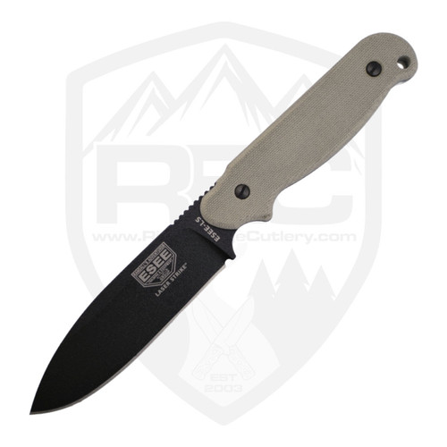 ESEE Laser Strike Green Micarta, Black 1095HC - LSP