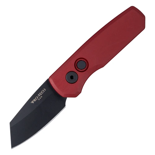 ProTech Runt 5 Reverse Tanto, Red Aluminum / Black DLC MagnaCut - R5403-Red