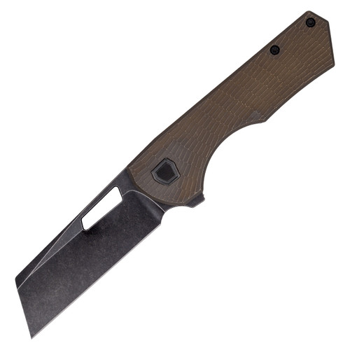 Brian Brown *REC Exclusive* Yeager-M Flipper V3, Bronze Jigged Titanium, Zirconium Accents / Black PVD M390