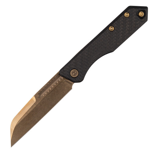 Heretic Knives Jinn, Carbon Fiber / Stonewash Bronze CPM MagnaCut - H013-7A