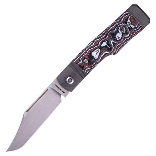Jack Wolf Knives Sharpshooter Jack, Snowfire Fat Carbon / Satin CPM S90V
