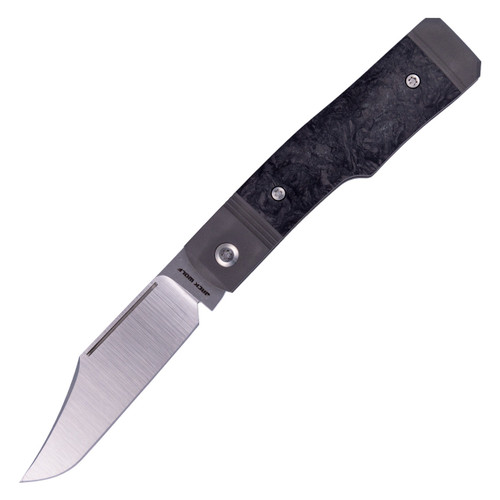 Jack Wolf Knives Sharpshooter Jack, Dark Matter Glow Fat Carbon / Satin CPM S90V