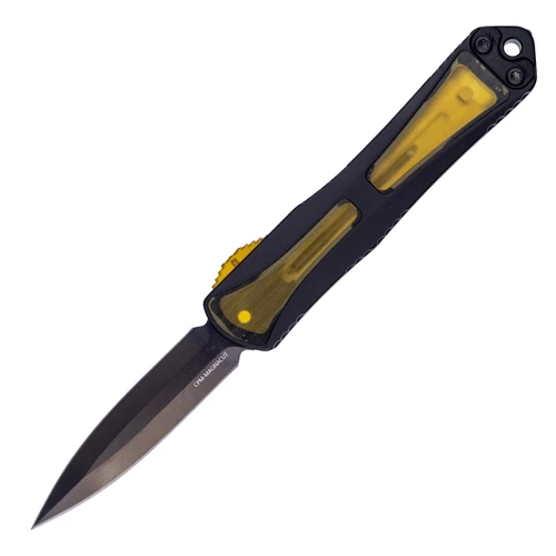 Heretic Manticore S Double Edge, Black Aluminum with Ultem Inlay / DLC CPM MagnaCut - H024-6A-ULTEM