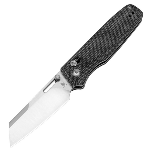 Kizer Vanguard Task Clutch Lock, Black Micarta / Stonewash 154CM - V3641C1