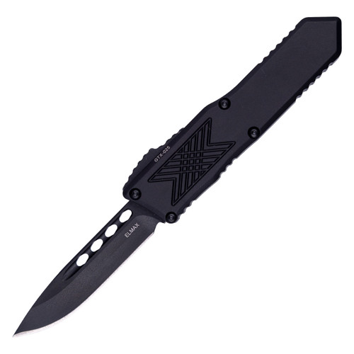 Guardian Tactical GTX-025 OTF Drop Point Tactical Black Aluminum / Black ELMAX - 12-3111