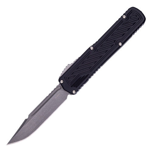 Guardian Tactical Scout OTF Drop Point Black Aluminum / Stonewash ELMAX - 143511