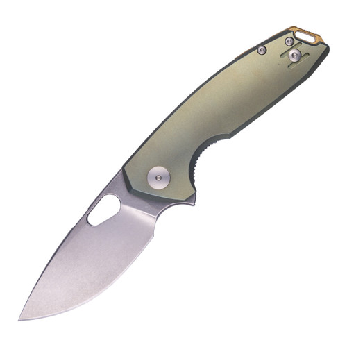 GiantMouse ACE Tribeca, Green Titanium Handle / Stonewash CPM Magnacut