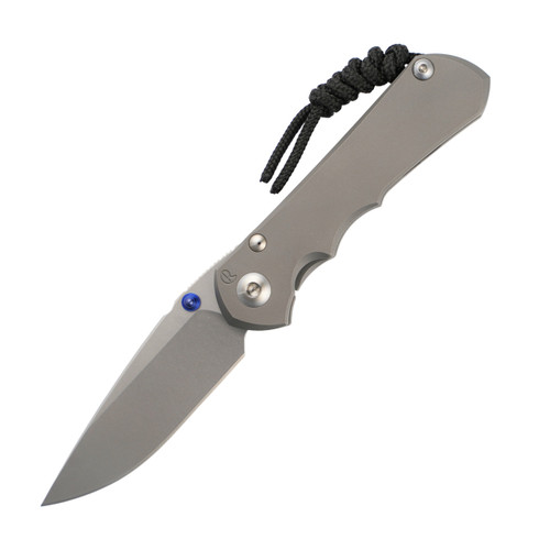 Chris Reeve Knives Small Inkosi Drop Point Glass Blasted Titanium, Stonewash MagnaCut - SIN-1108