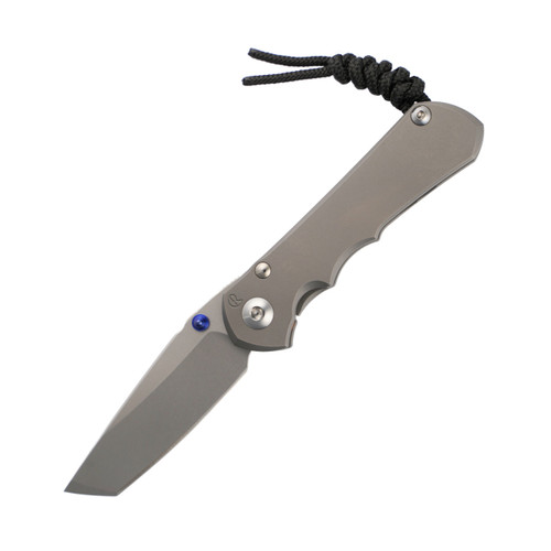 Chris Reeve Knives Small Inkosi Tanto Glass Blasted Titanium, Stonewash MagnaCut - SIN-1130