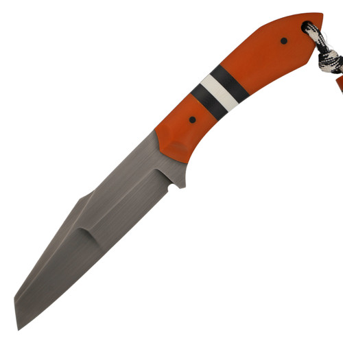 Boatright Bladeworks Moraine-L Orange Bakelite with G10 Stripes, Acid Rub AEB-L