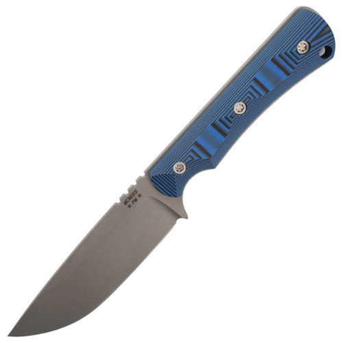McNees Knives Ridge Runner Fixed Blade Blue & Black G10, Atomic 3V