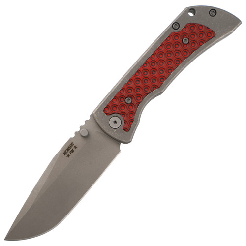 McNees Knives Mac2 3.5 Gen 2 Atomic with Red G10 Inlay, MagnaCut