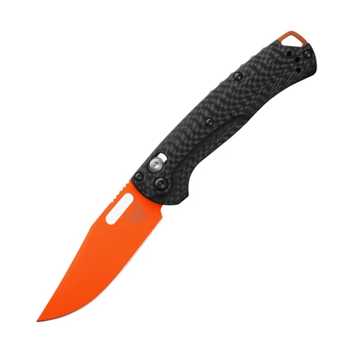 Benchmade Mini Taggedout Carbon Fiber, Orange MagnaCut - 15533OR-01