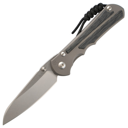 Chris Reeve Knives Large Inkosi Insingo Glass Blasted Black Canvas Micarta, Stonewash MagnaCut - LIN-1124